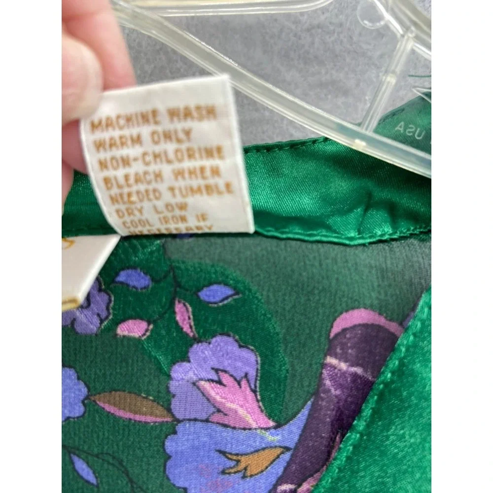 Vintage Victoria's Secret Sz M/L Sheer Nightie Gold Label Purple Green Dark Goth